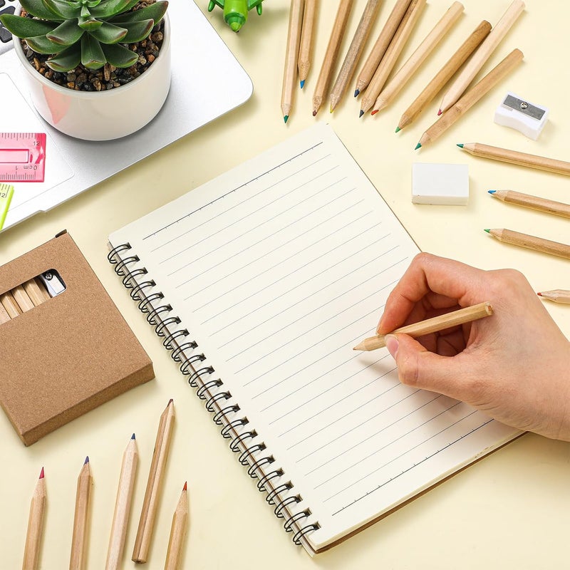 Sinload 100 Set Mini Colored Pencil Bulk for Kid 3.5in Colored Pencils for Coloring Drawing Bulk for Student Teacher 12 Color with Sharpener Eraser School Classroom Christmas Party Favors Gifts - Image 5